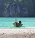 longtail boat in a quiet and peaceful area