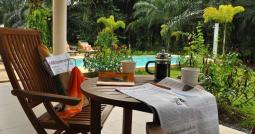relaxing at the terrace in your holiday home