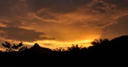 sunset at nong thale river residence